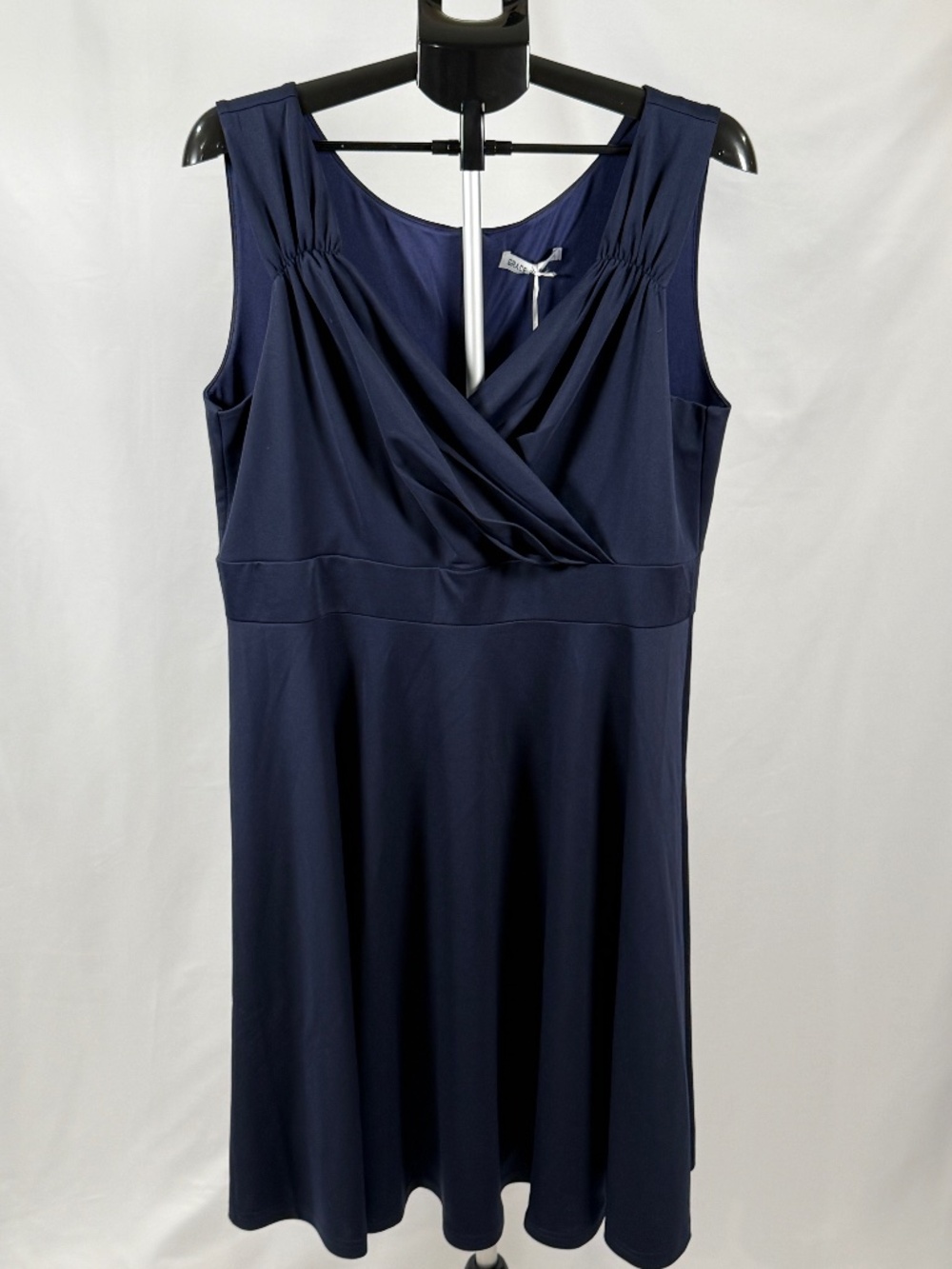Grace Karin Navy Faux Wrap Fit & Flare Dress 2XL